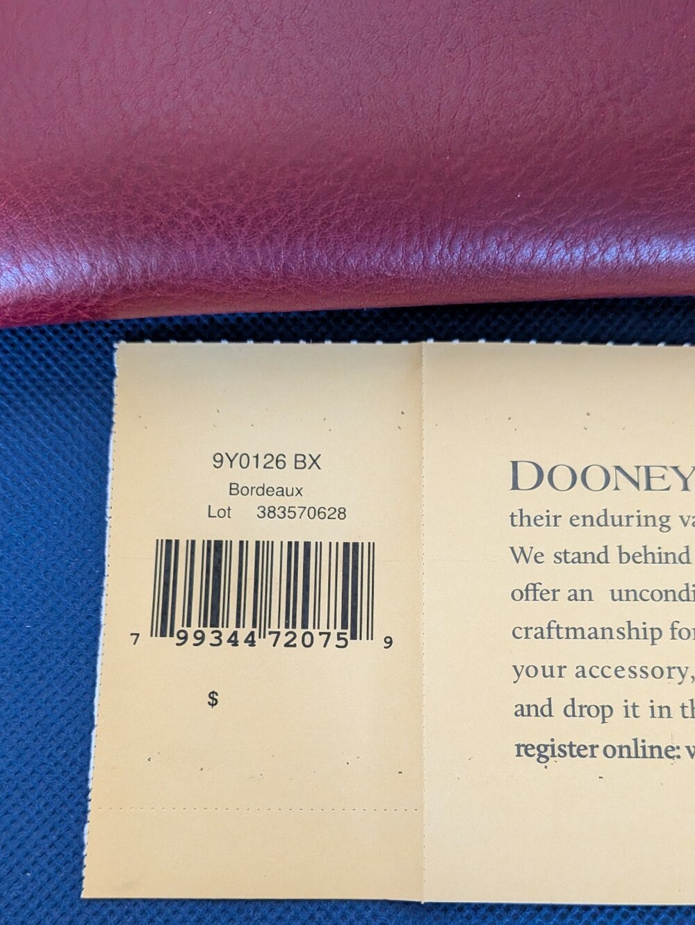 NWT! Dooney and Bourke Florentine Leather Wallet in BORDEAUX - Picture 6 of 8